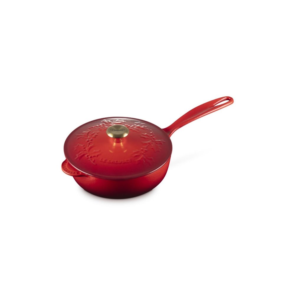 Holly Collection 2.25 Qt. Saucier (Cerise) | Le Creuset