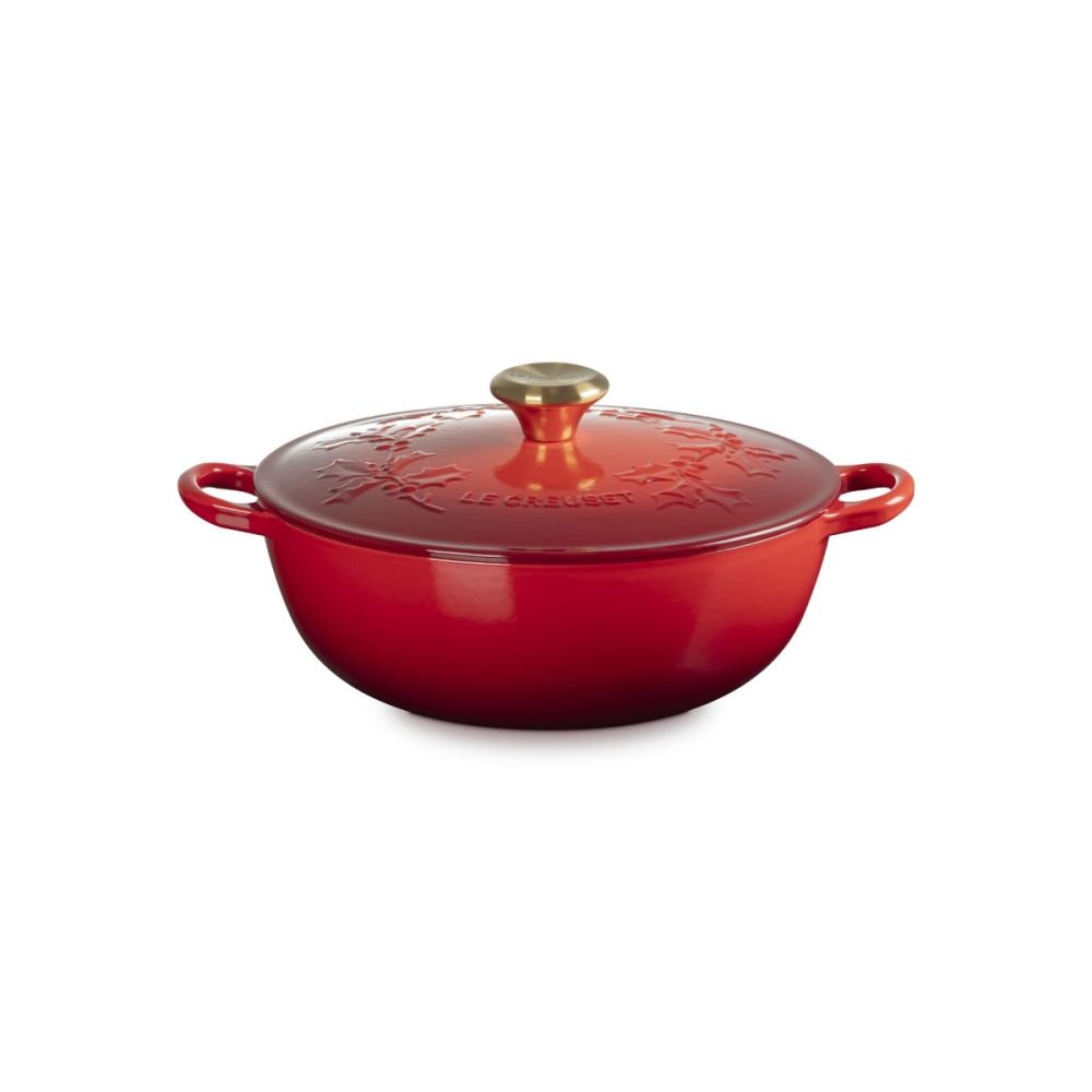 Holly Collection Soup Pot (Cerise) Le Creuset