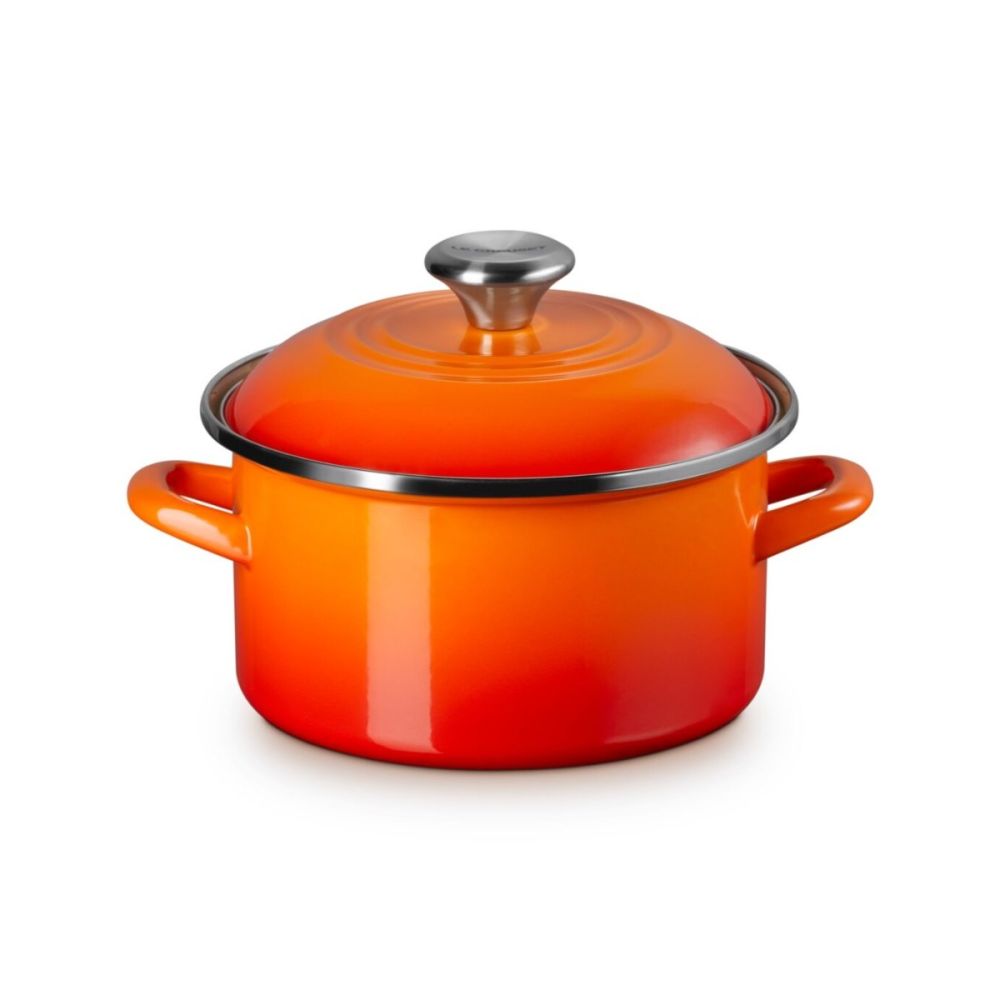 3.8 Qt. Petite Enamel On Steel Stockpot (Flame) | Le Creuset