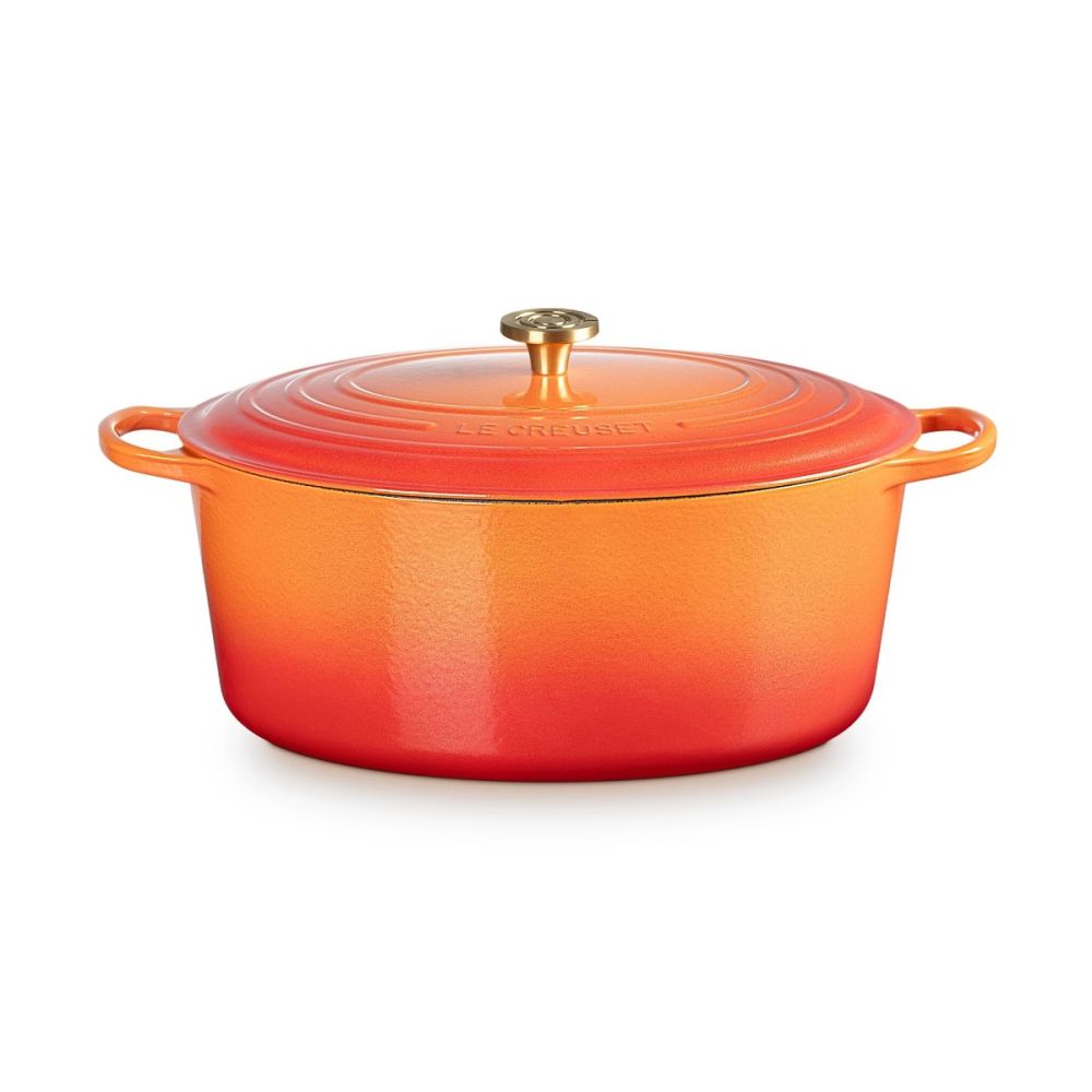 Signature 15.5 Qt. Oval Dutch Oven with Crucible Knob (Flamme