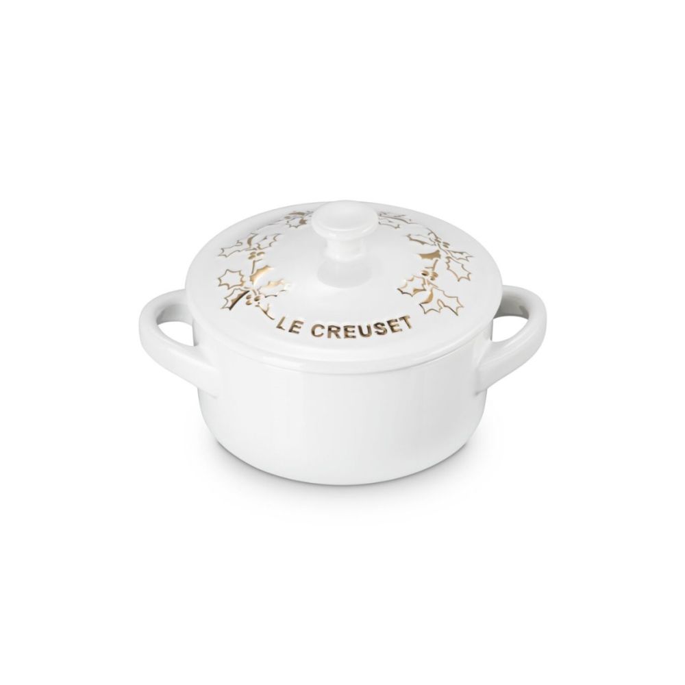 Holly Collection 8oz Mini Cocotte (White) | Le Creuset