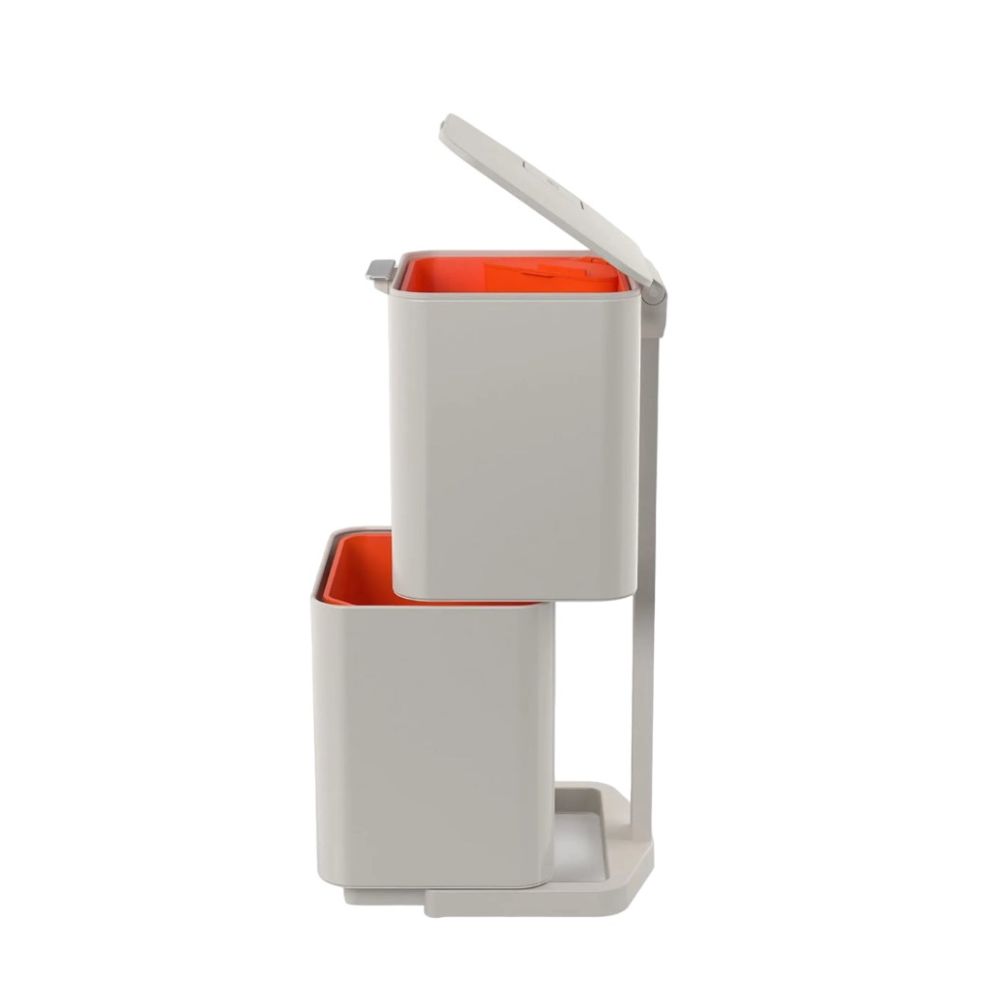 Totem Compact 40L Waste & Recycling Bin (Stone) | Joseph Joseph