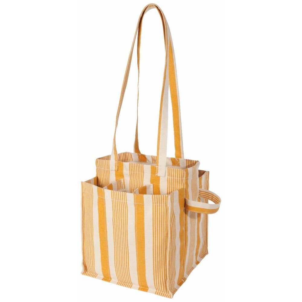 Ochre Stripe Shopping Tote | Now Designs by Danica | Everything Kitchens