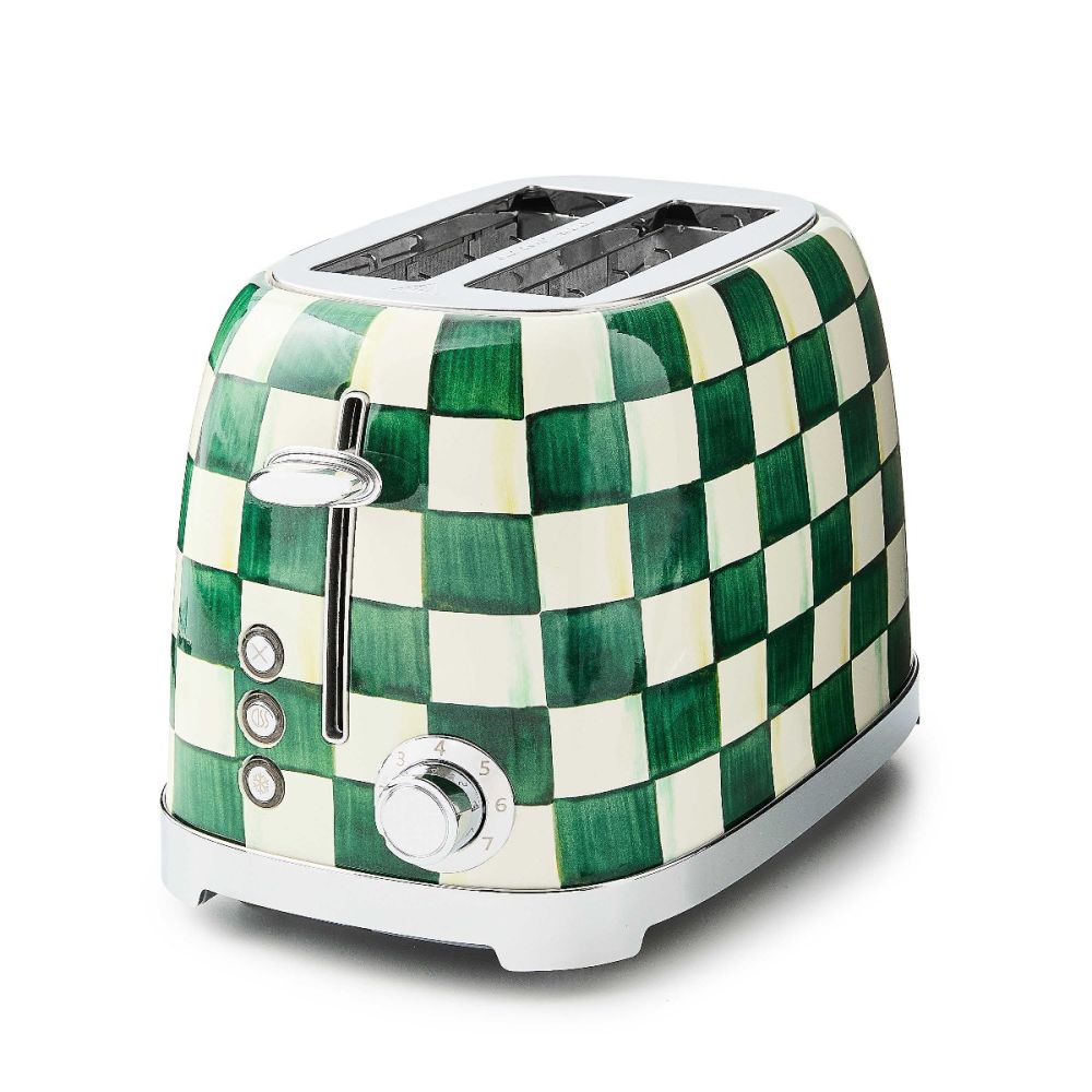 ☘  / Mackenzie☘ Emerald Check 2-Slice Toaster | MacKenzie-Childs