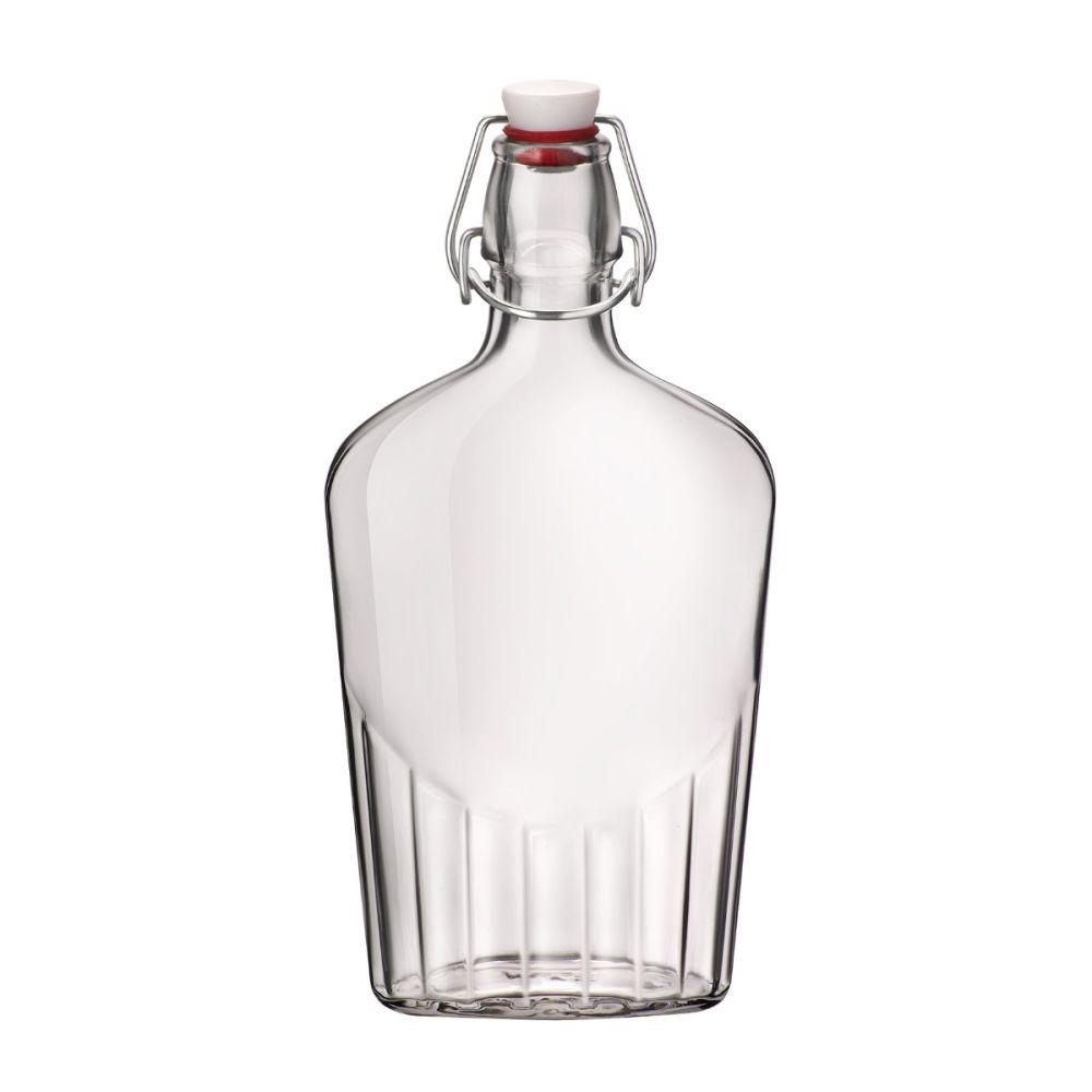 Bormioli Rocco Pocket Flask, 8.5 oz, Clear: Alcohol And  Spirits Flasks: Flasks