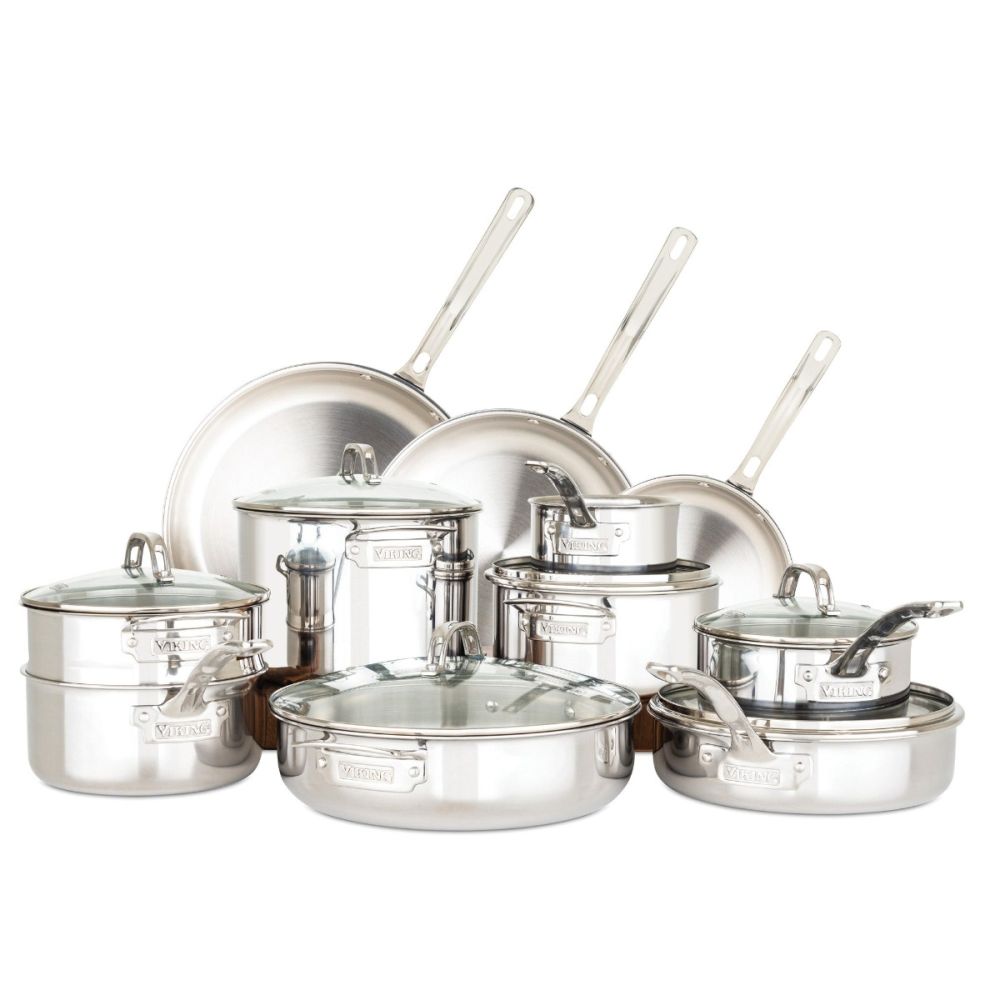 Viking 3-Ply Stainless Steel Cookware Set - Thumbnail 2