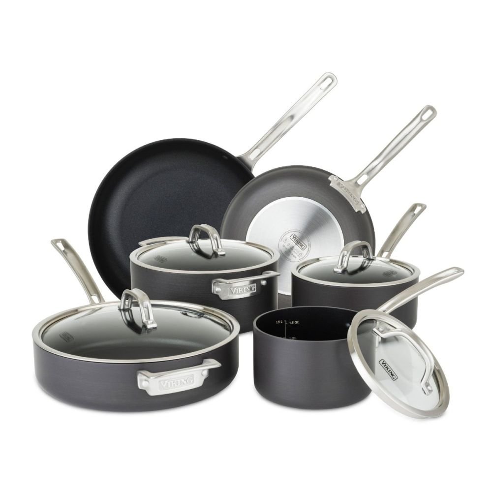 KitchenAid Hard Anodized Induction Nonstick Cookware Pots and Pans Set - 10  Piece for sale online