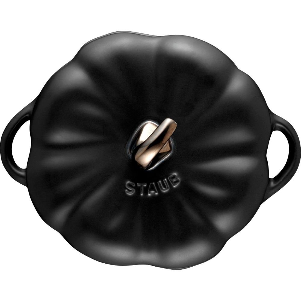 Staub Pumpkin Mini Cocotte in Black Matte - 16oz