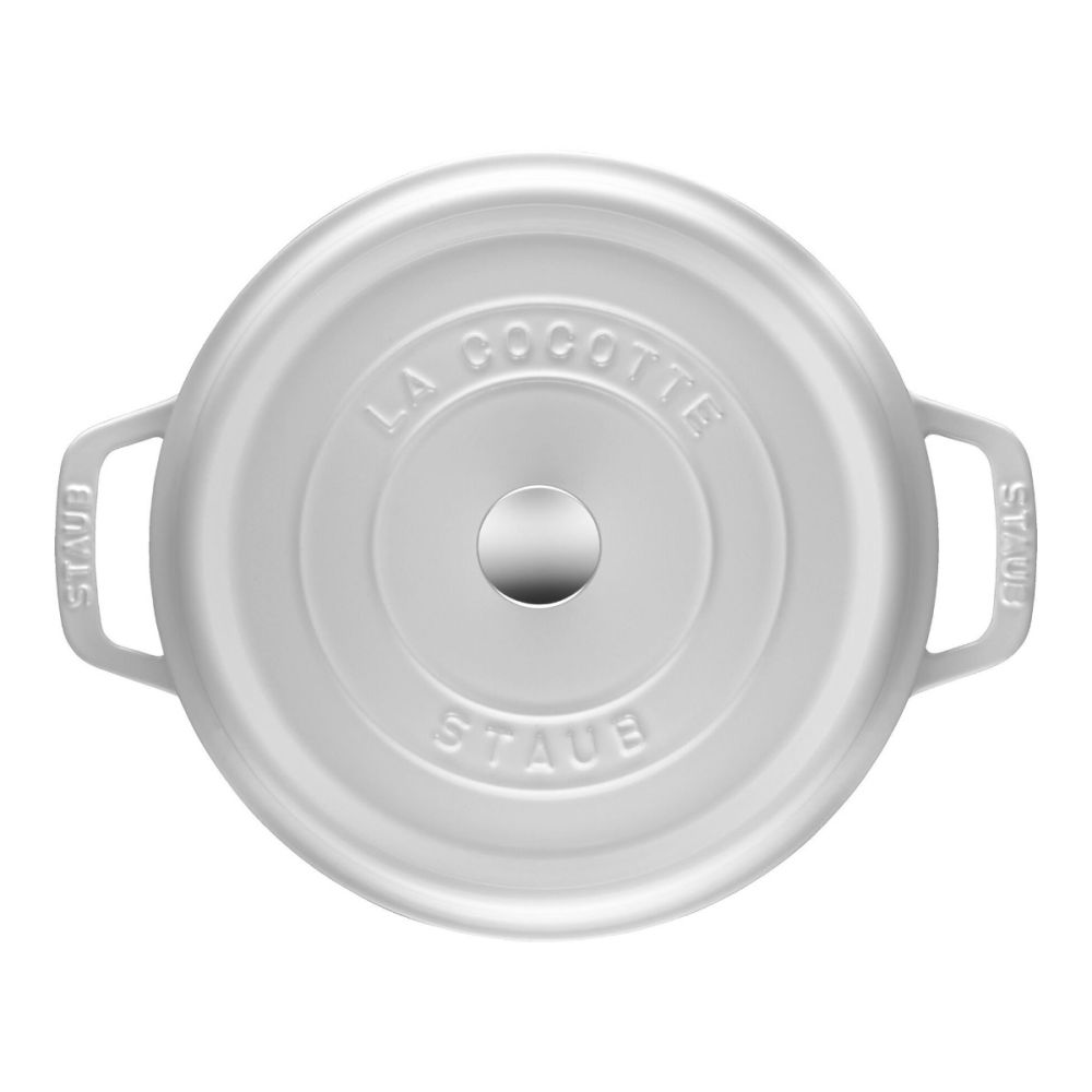Cast Iron 4 Qt. Round Dutch Oven (White) | Staub | Everything Kitchens