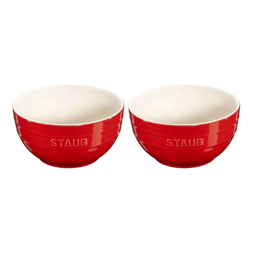 Red Ceramic Pasta Bowls Set, 32 Ounce Soup Bowls, Set of 6, Large