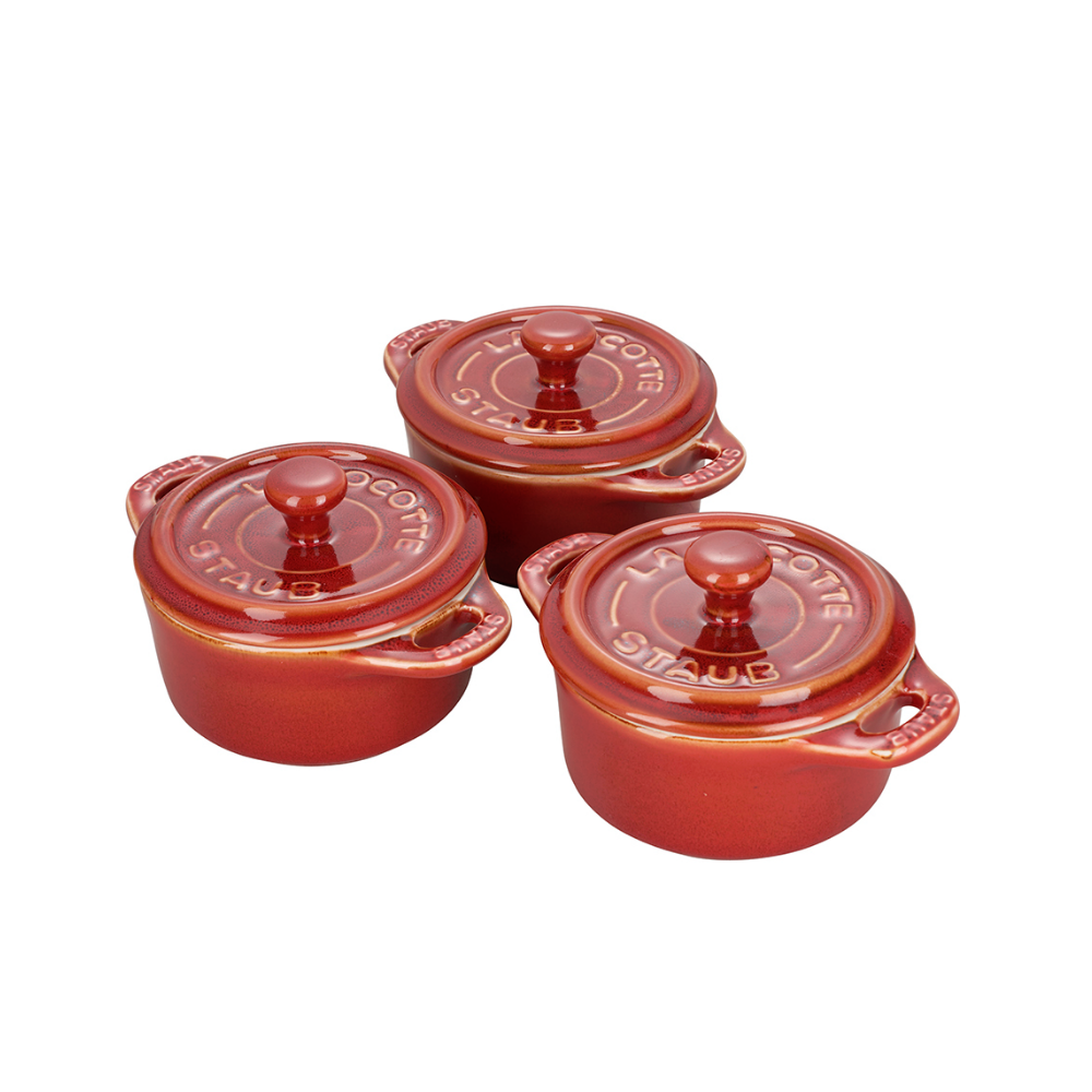 NEW STAUB La Cocotte Mini Oval Casserole Orange Ceramic Individual