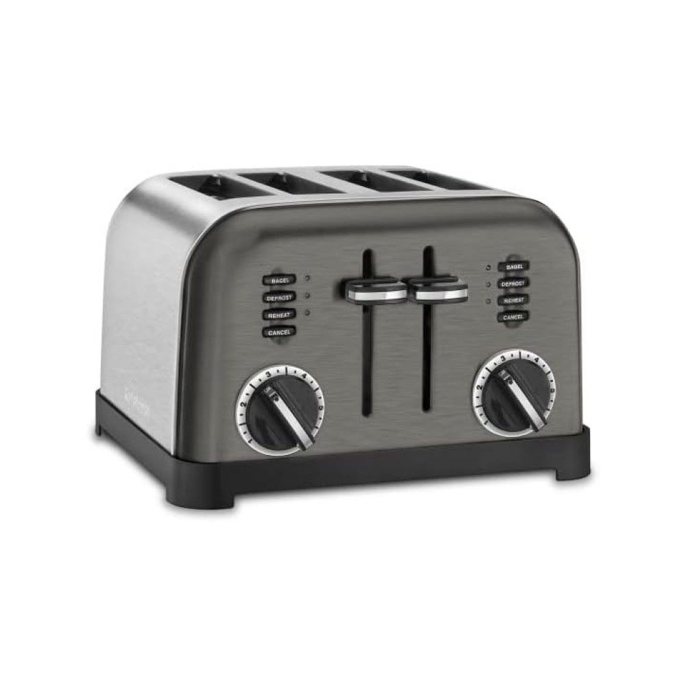 4 Slice Classic Metal Toaster Black Brushed Stainless Steel Cuisinart Everything Kitchens