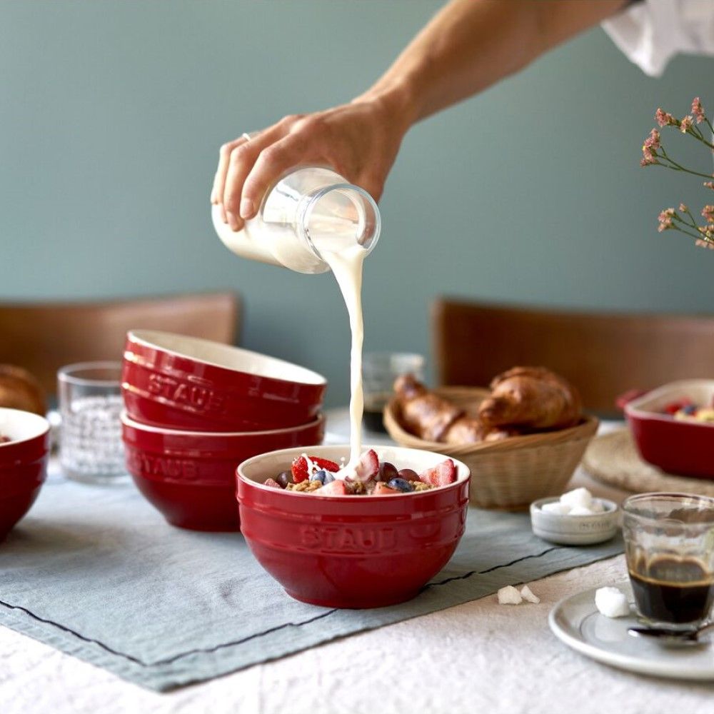 Staub Ceramic Oval Set of 2 Baking Dishes/Gratins - Cherry