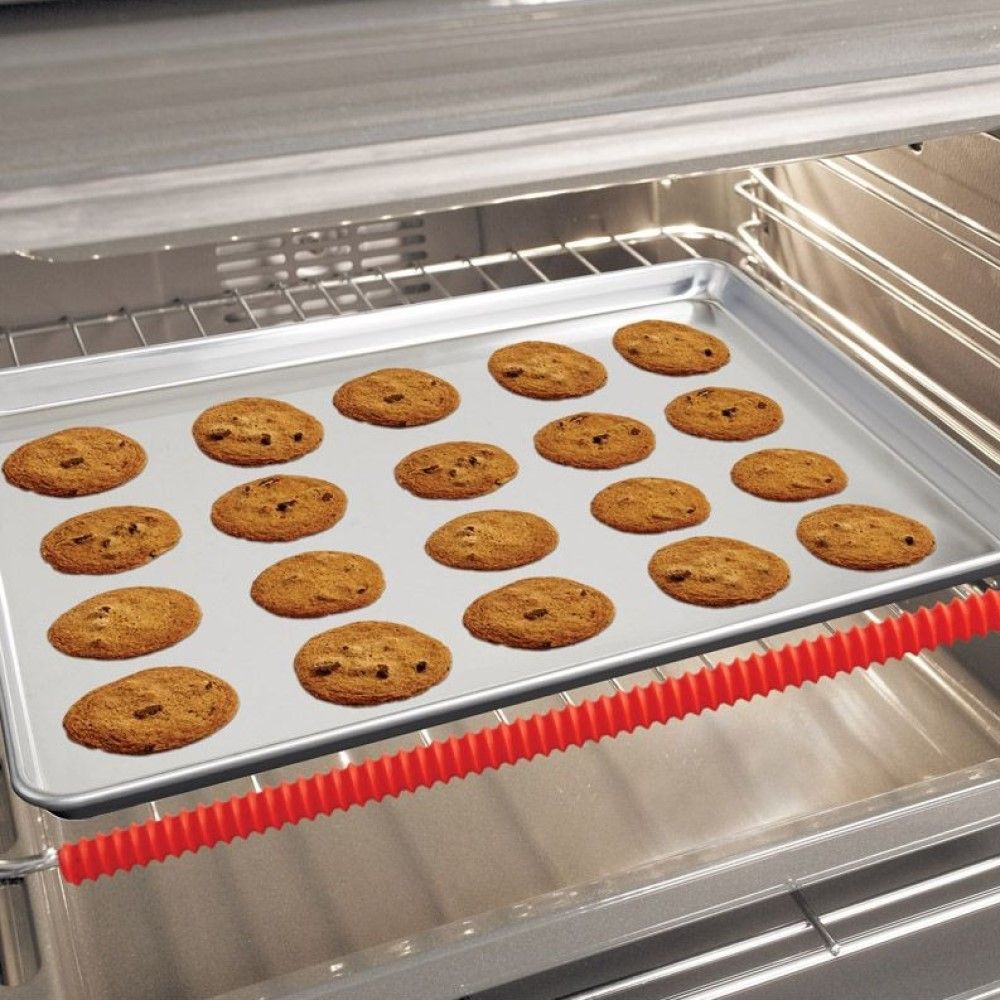 Harold Imports | Red Silicone Oven Rack Guard - Set of 2