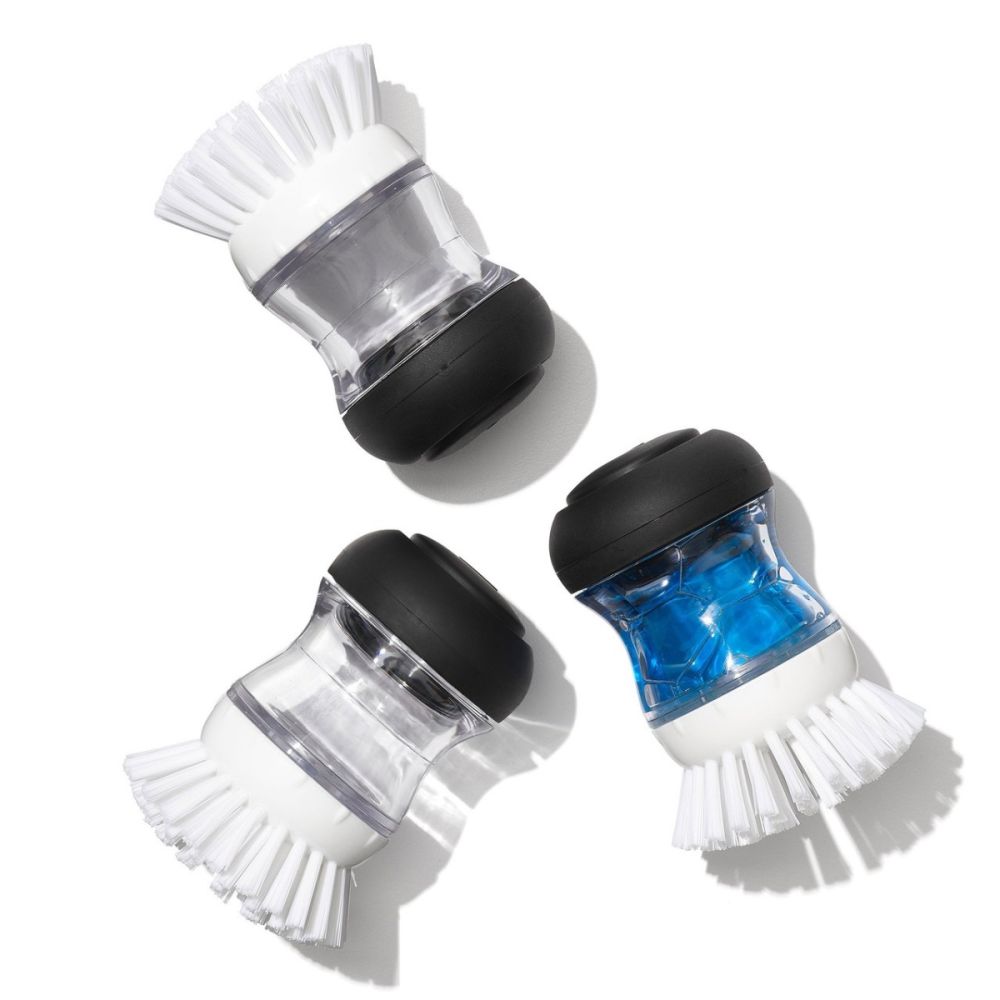 DODAMOUR Soap Dispensing Dish Brush Set, Dish Scrubber With 4 Replaceable Heads And - View #13