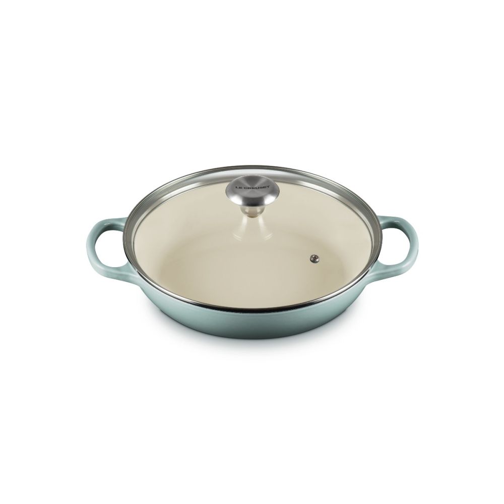 2.25 Qt. Signature Round Braiser with Glass Lid (Sea Salt