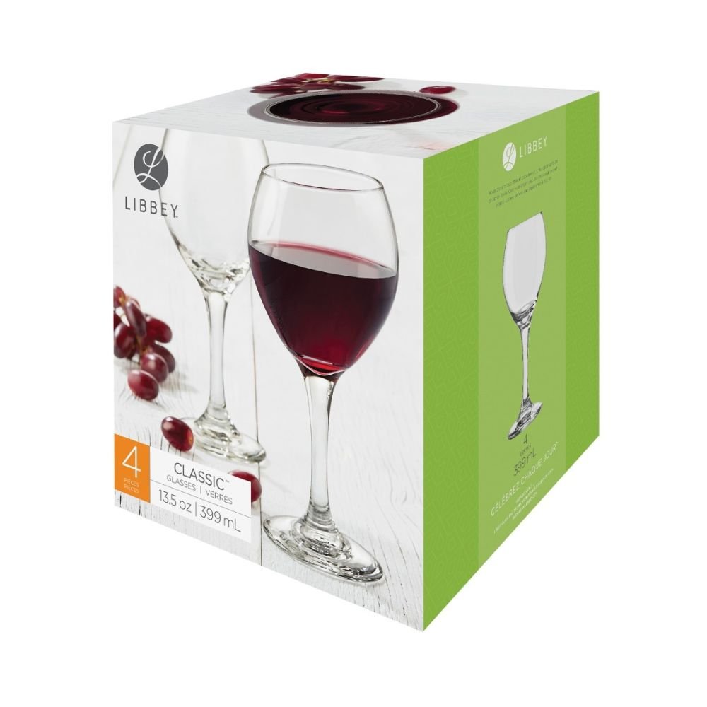 Red Wine Glasses, Lead Free, Classic, Wine Glass Clear - 20 ounce - (Set of  8)
