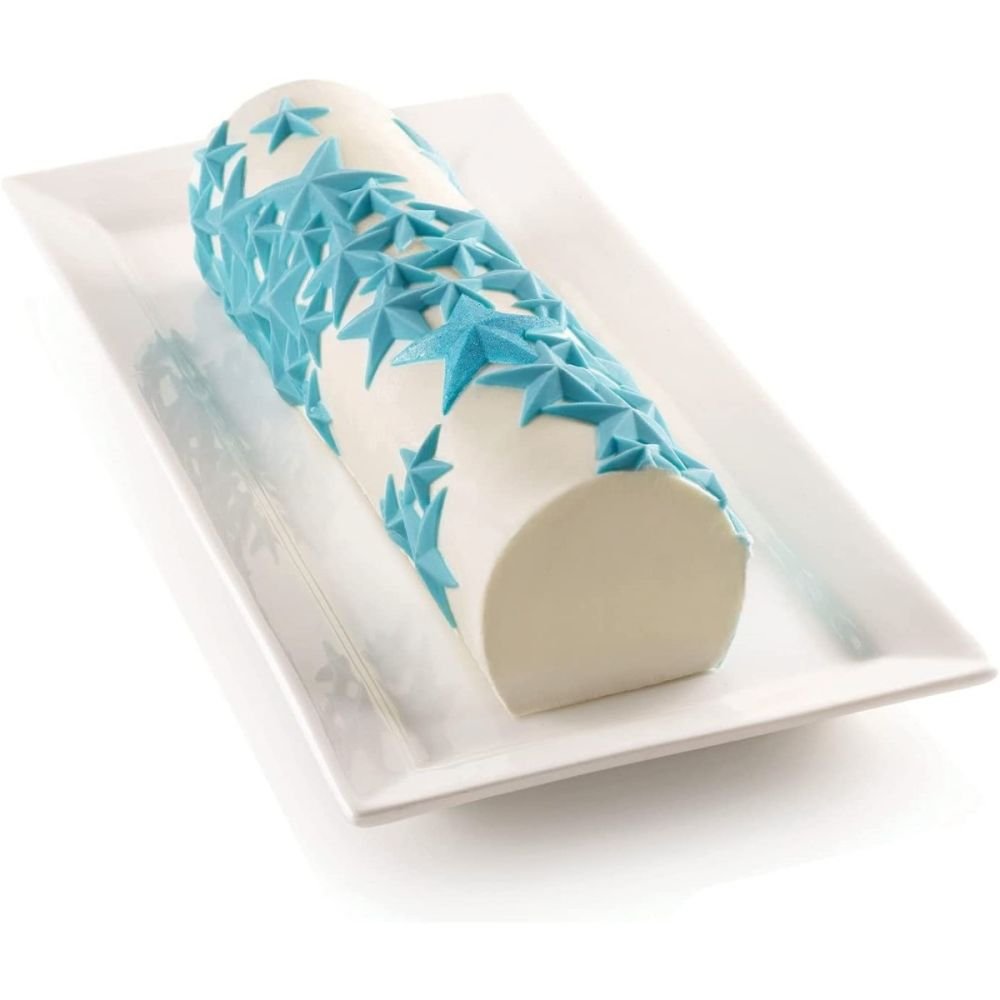 3D Silicone Swiss Cake Mould Yule Log Mold Large Buche Form