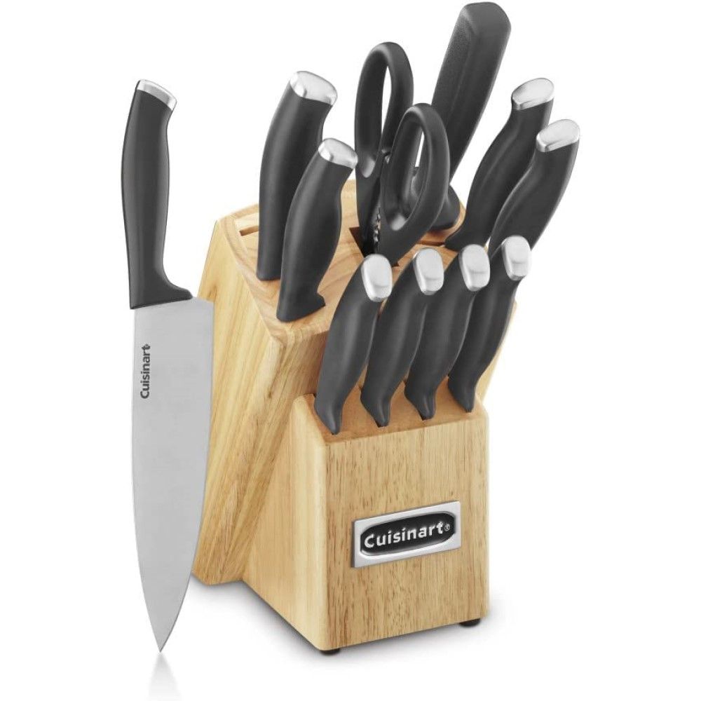 12 Piece Black Knife Block Set-Pro Kitchen Knife Set Ultra Sharp