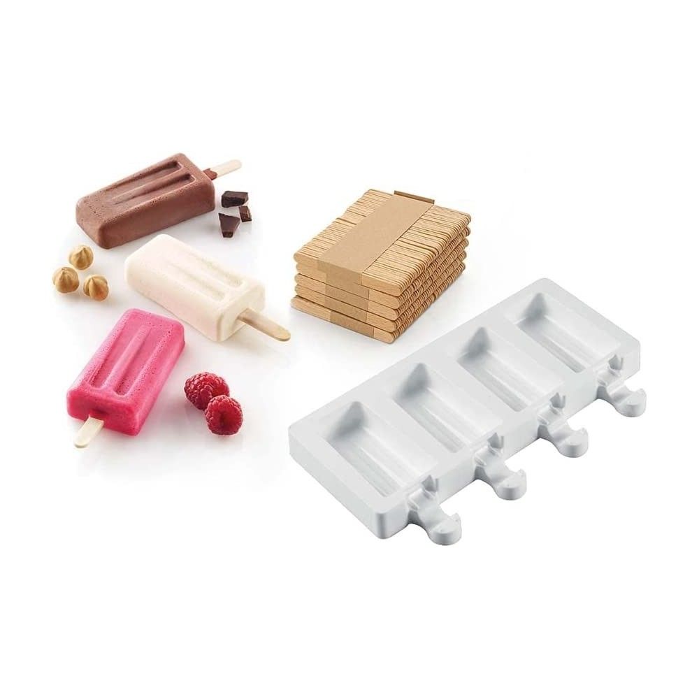 Silikomart Silicone Classic Easy Cream Mini Ice Cream Bar Mold Set