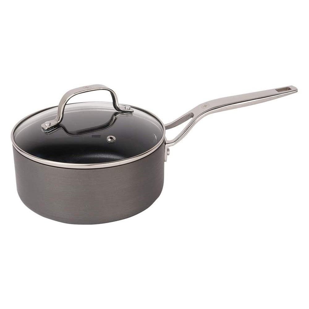Hard Anodized Induction 1.5-Quart Nonstick Saucepan with Glass Lid
