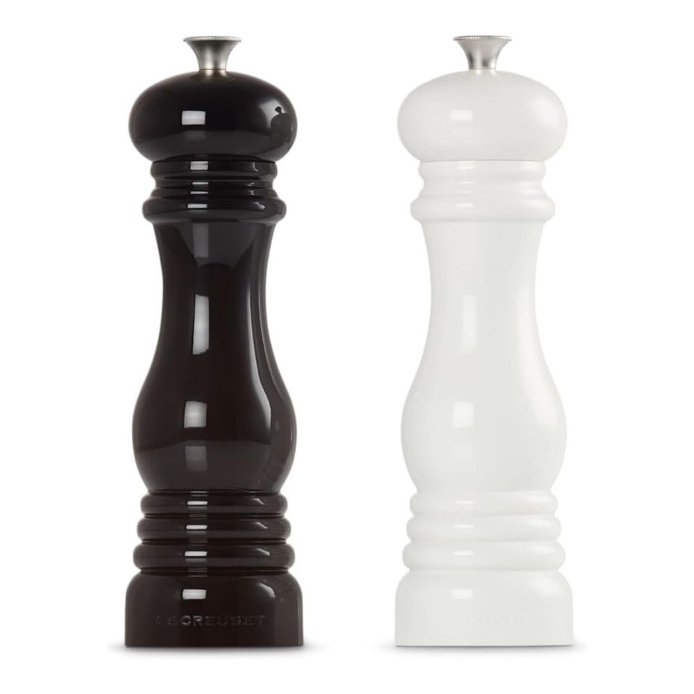 調理器具 LE CREUSET Salt and Pepper Mill Set Acrylic Classic Salt And Pepper Mill Set (Black & White) | Le