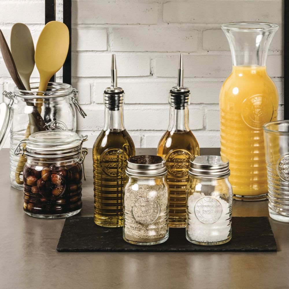 Officina1825 Clear Jar with Salt Top - 9 oz | Bormioli Rocco