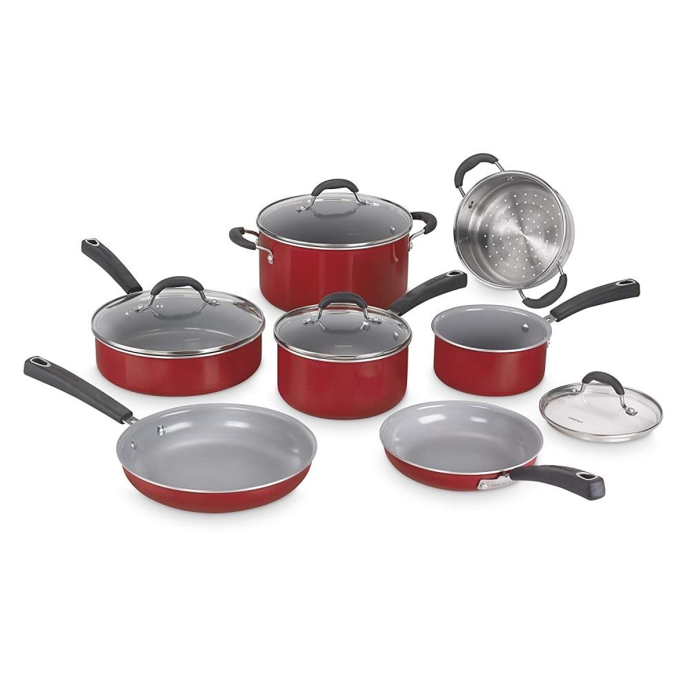 Advantage Ceramica XT Cookware Set (Red), Cuisinart