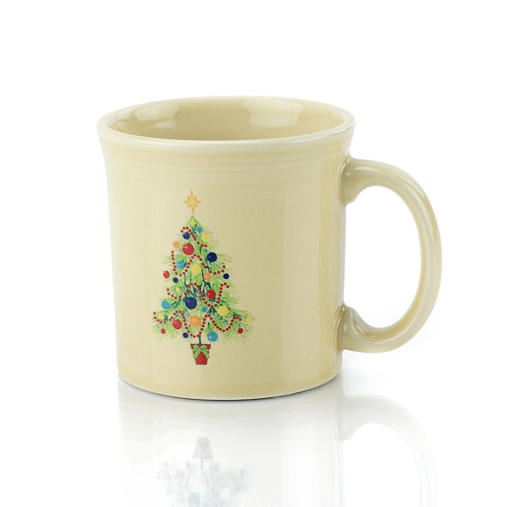 Fiesta Yellow Christmas Tree Coffee Mug Cup 12 oz Replacement Homer Laughlin 