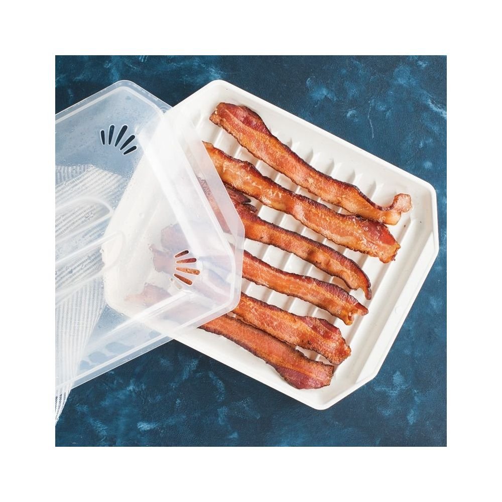 2 Pcs Bacon Tray For Oven Cooker Microwave Plate Ovens Baking