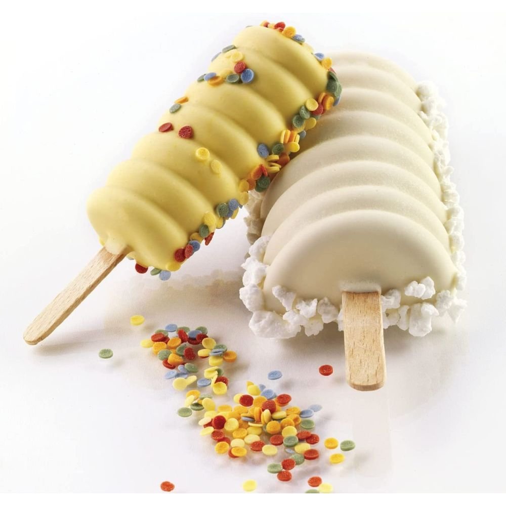 Silikomart Silicone Easy Cream Mini Ice Cream Bar Mold Set, Classic
