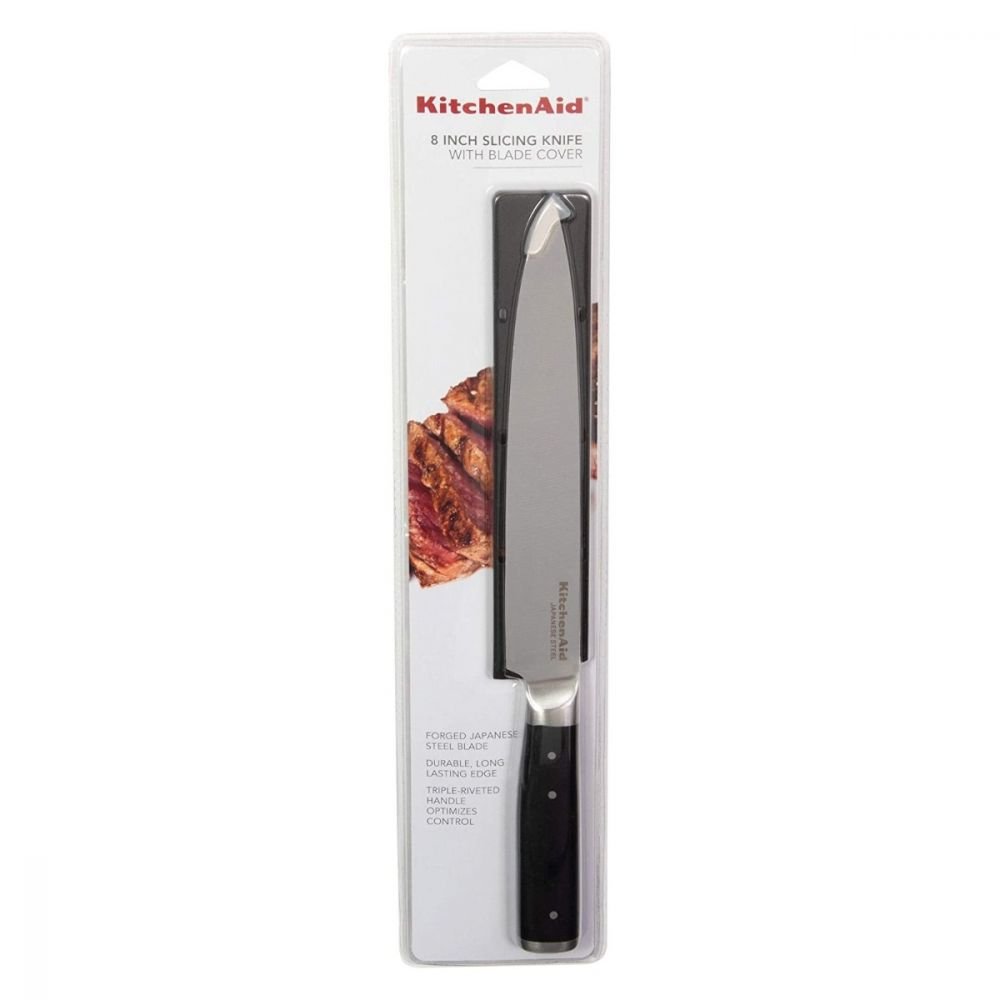 6 Piece Kitchen Knife Set with Sheaths Black Set Ceramic Knife 8 inch Chef Knife, 8 inch Slicer Knife,7 inch Larger Cleaver,5 inch Utility Knife, One