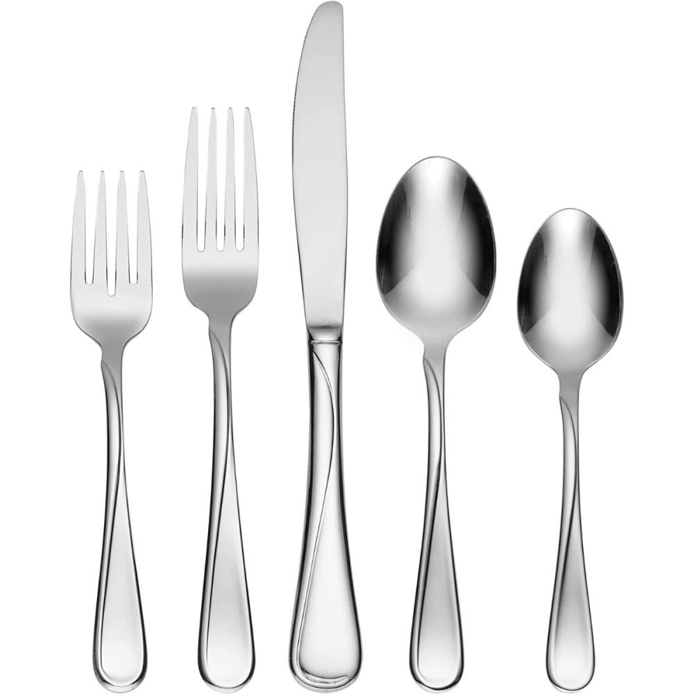 Dinnerware Sets 18/10 Stainless Steel Cutlery Set White Golden