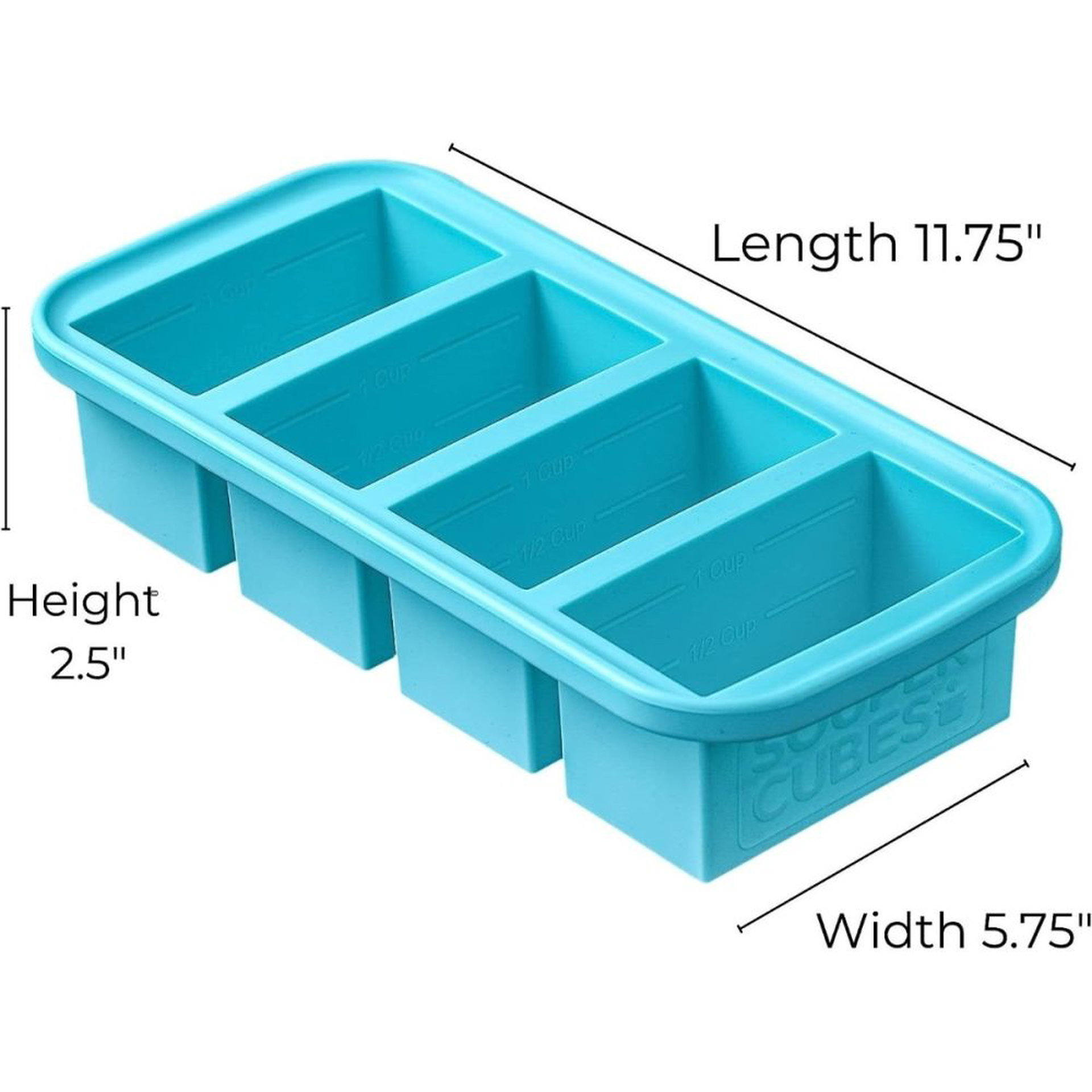 Souper Cubes Extra-large Silicone Ice Cube Tray With Lid - Makes 4