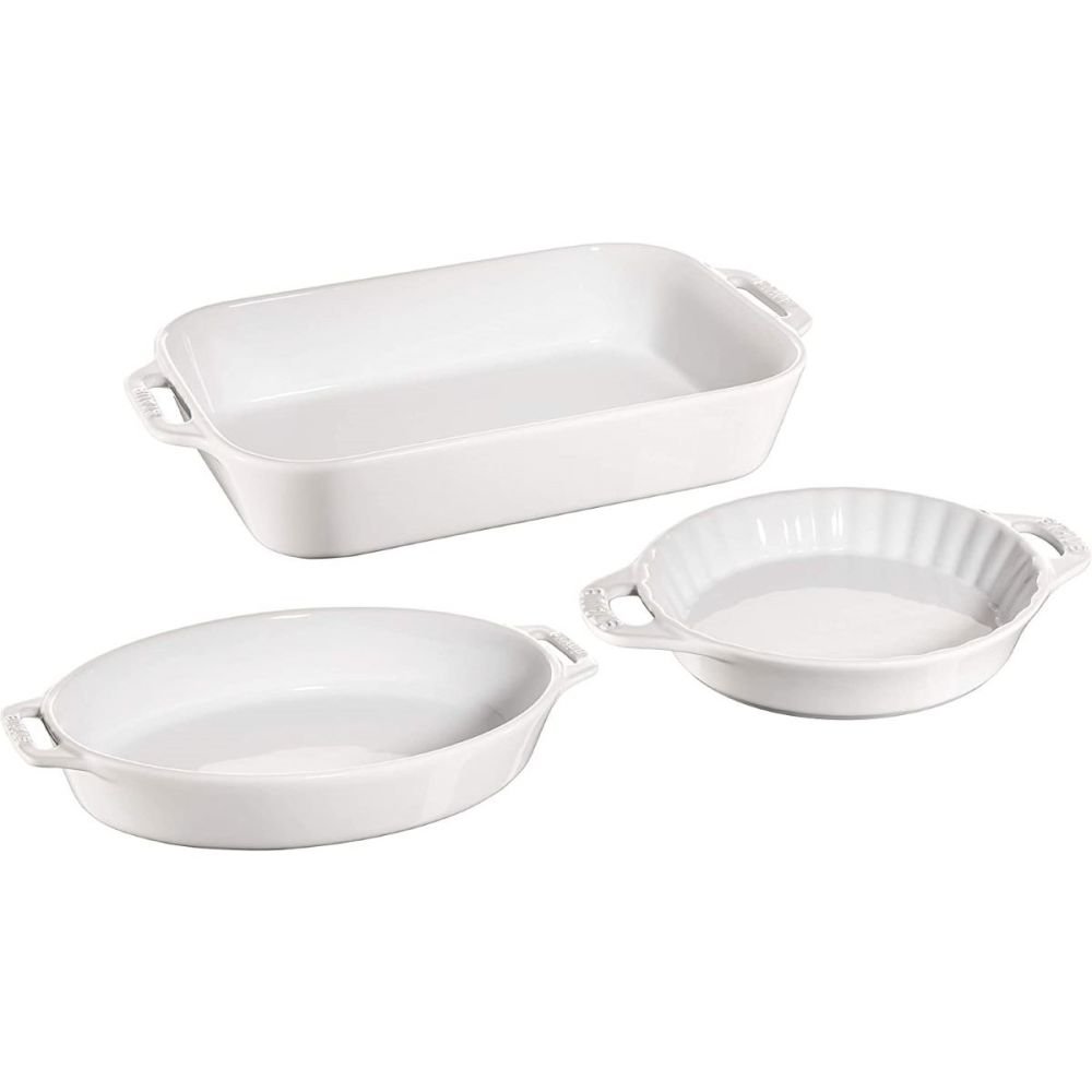 Staub Ceramic - Mixed Baking Dish Sets 4-pc, Mixed Baking Dish Set, dark  blue