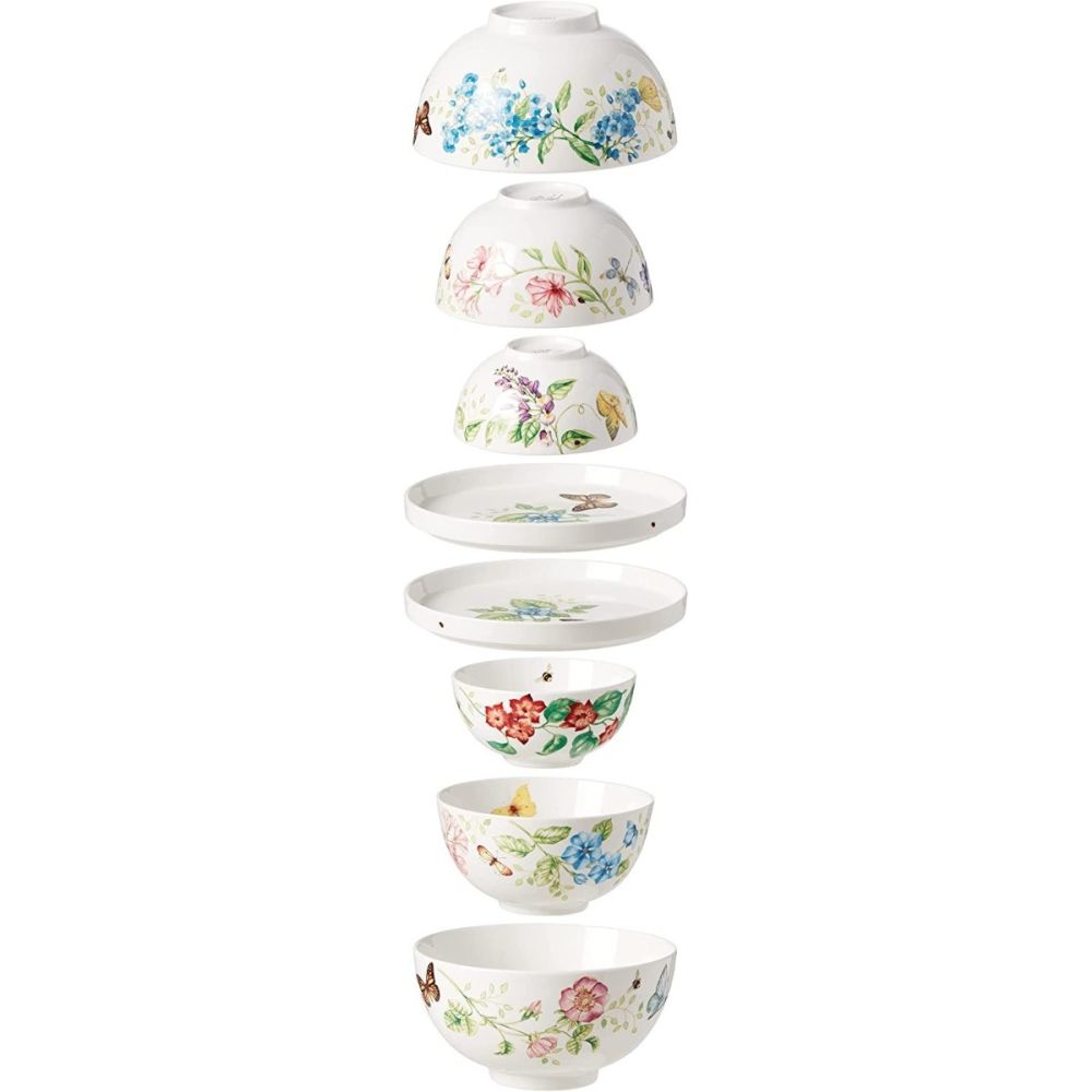 胡蝶　LUNA SEA Luna 8-Piece Nesting Dinnerware Set (Butterfly Meadow