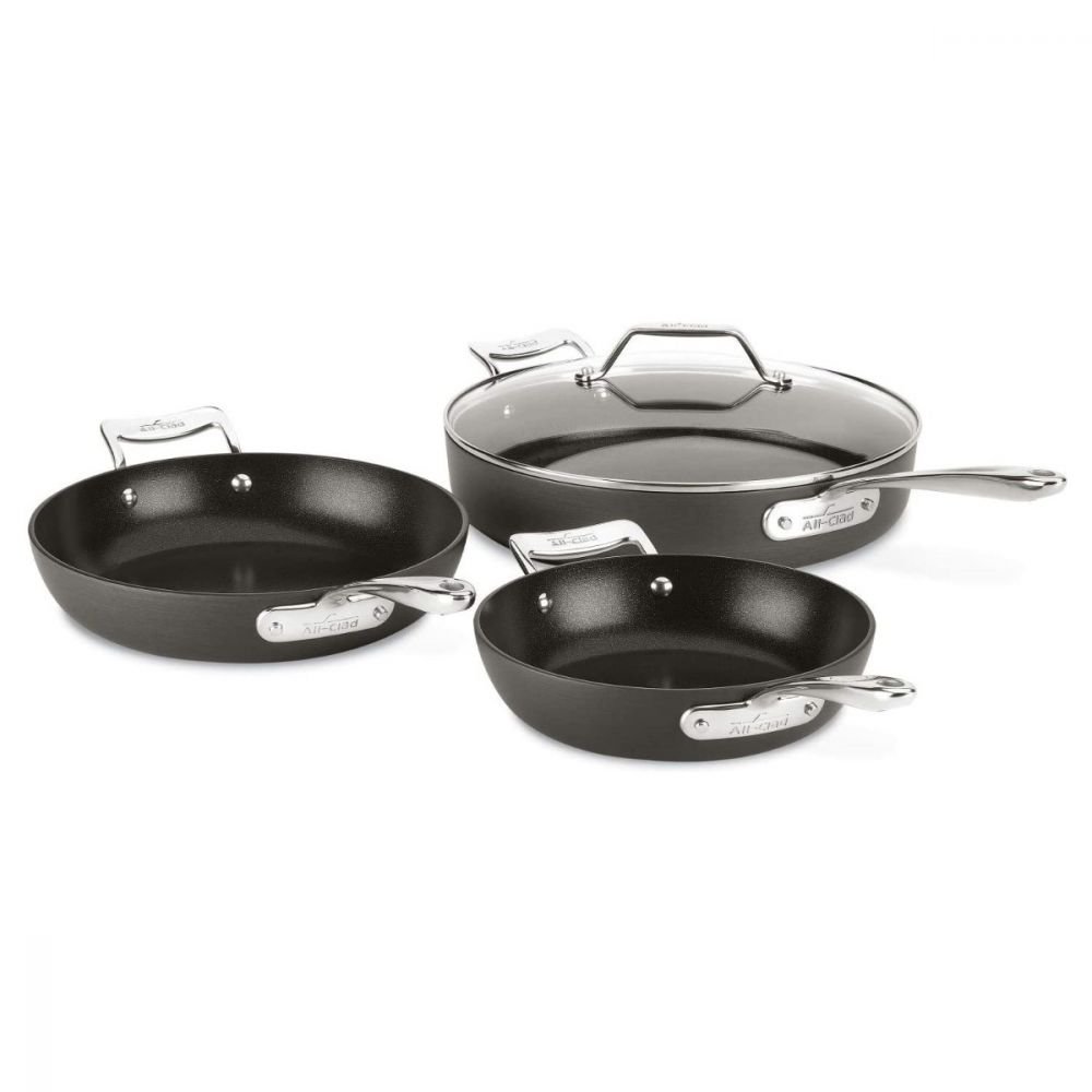 Essentials Nonstick Hard Anodized Cookware Large Fry & Sauce Pan