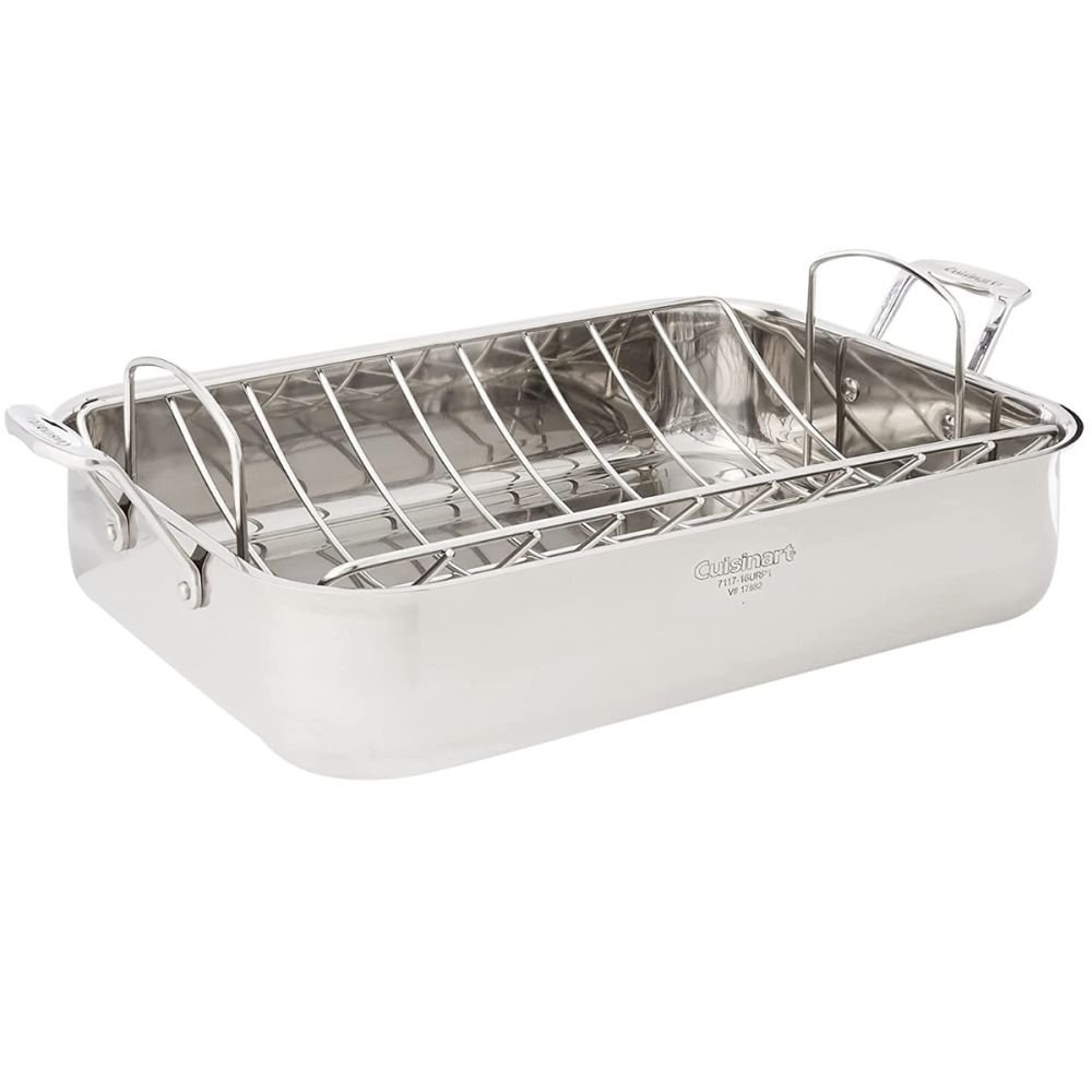 Le Creuset Stainless Steel Roasting Pan with Rack