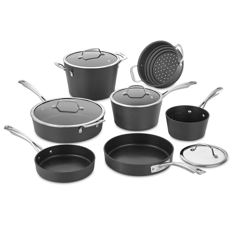 Cuisinart 11pc Stainless Steel Non-Stick Cookware Set