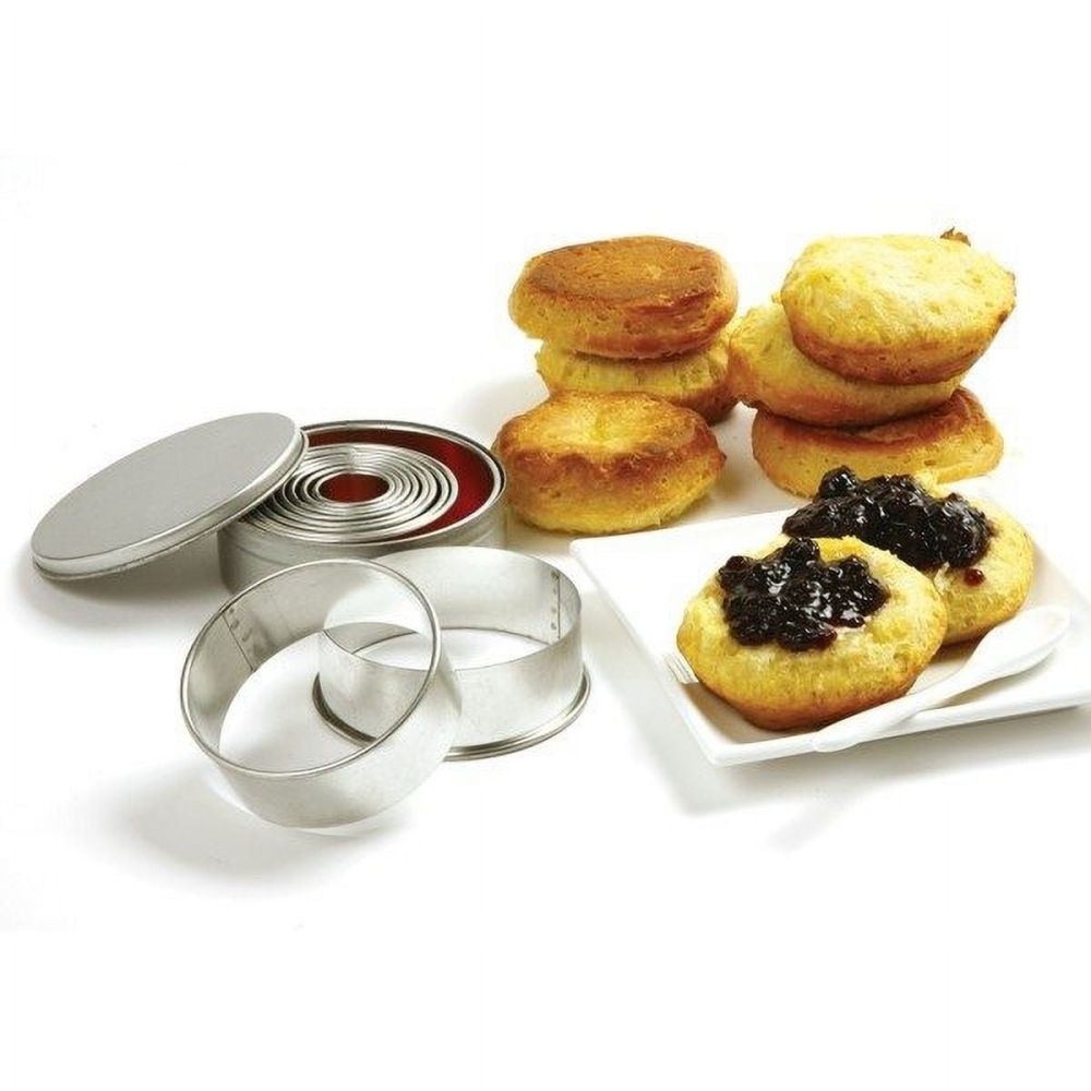 Norpro Stainless Steel Biscuit/Cookie Cutter Set (6-Piece) - Thumbnail 2