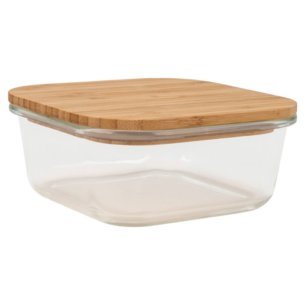 BIA Cordon Bleu 8oz Rectangular Glass Container w/ Bamboo Lid