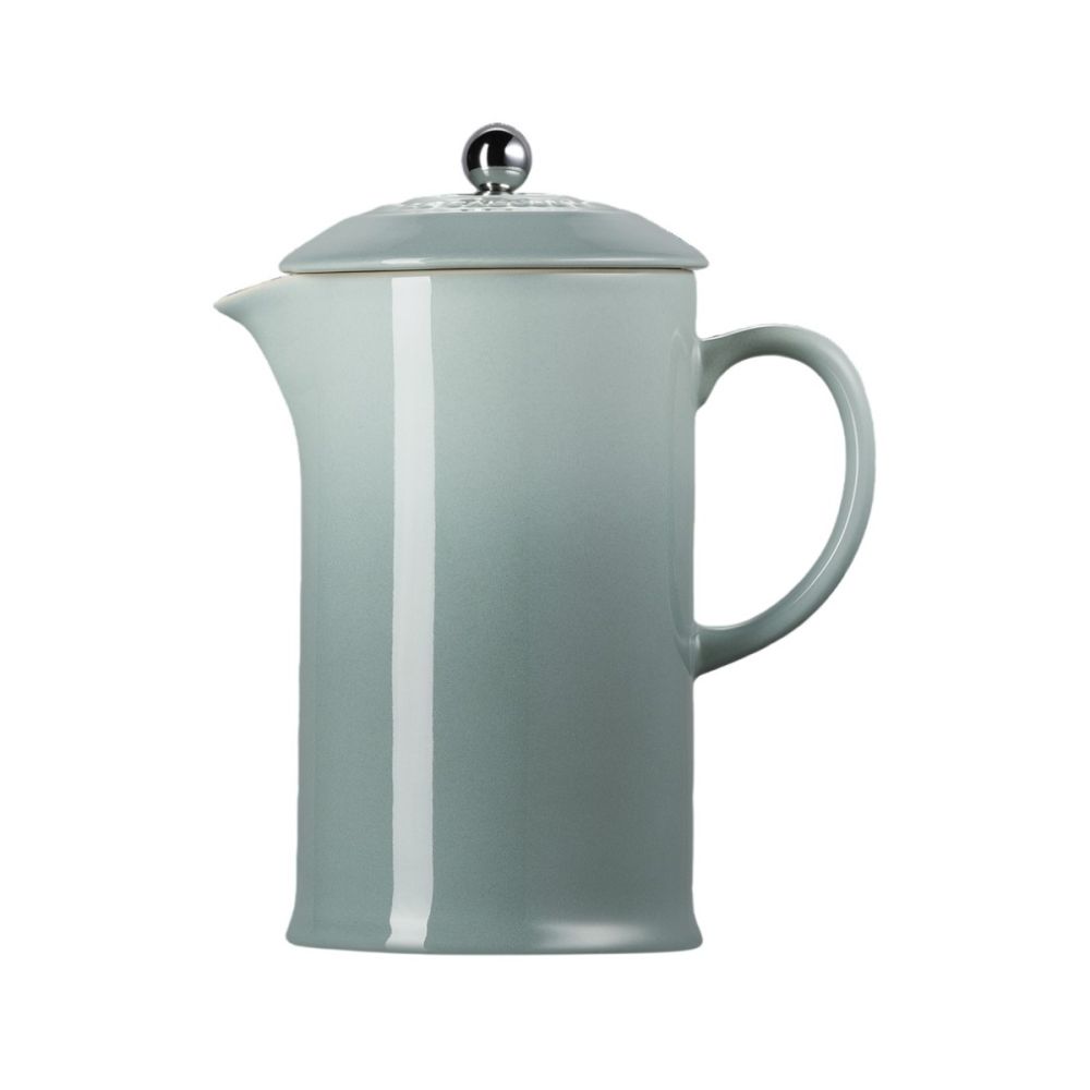 34oz Stoneware Ceramic French Press (Sea Salt) | Le Creuset