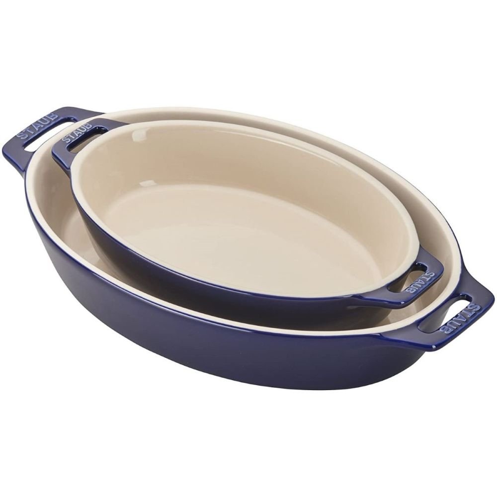 Staub Ceramics 3-pc Rectangular Baking Dish Set - Dark Blue, 3-pc - Food 4  Less