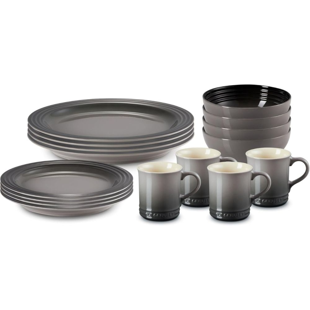 Vancouver 16-Piece Dinnerware Set - Oyster Grey | Le Creuset