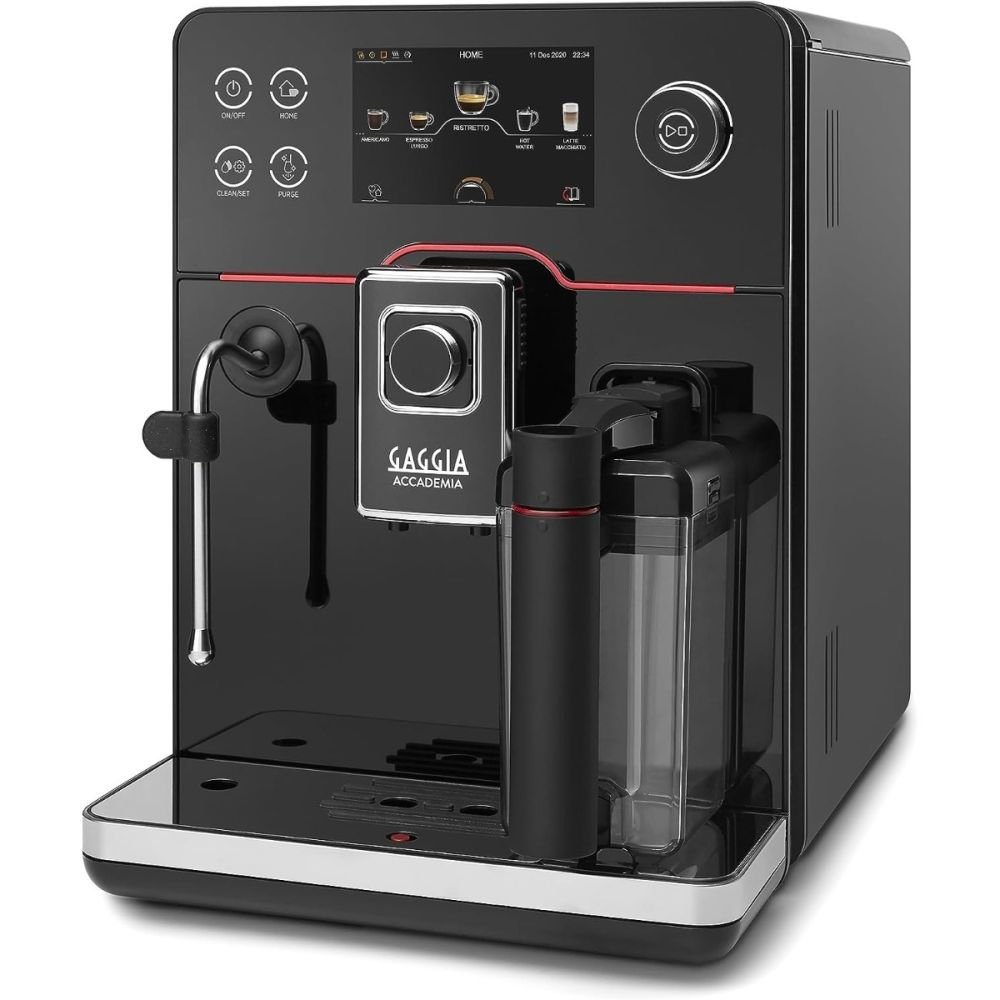 Accademia Super Automatic Espresso Machine (Black Glass), Gaggia