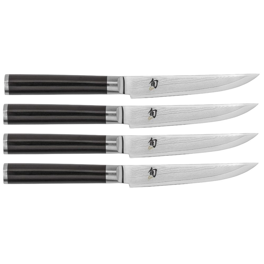 Shun DMS400 Classic 4 Piece Steak Knife Set, Pakkawood Handle - Thumbnail 2