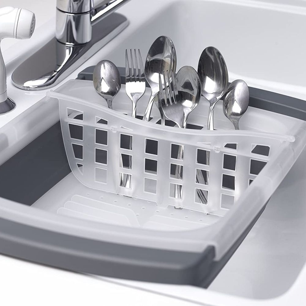 Collapsible Dish Drainer/Dish Rack Gray Progressive
