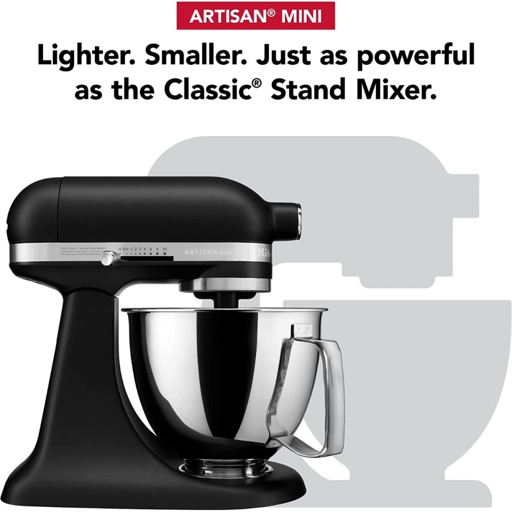 3.5 Quart Artisan Mini Plus Stand Mixer (Cast Iron Black