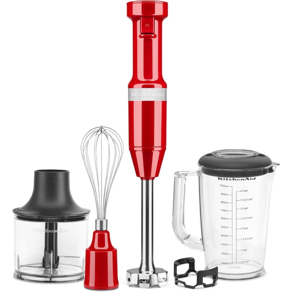 Variable Speed Corded Hand Blender with Accessories (Empire Red