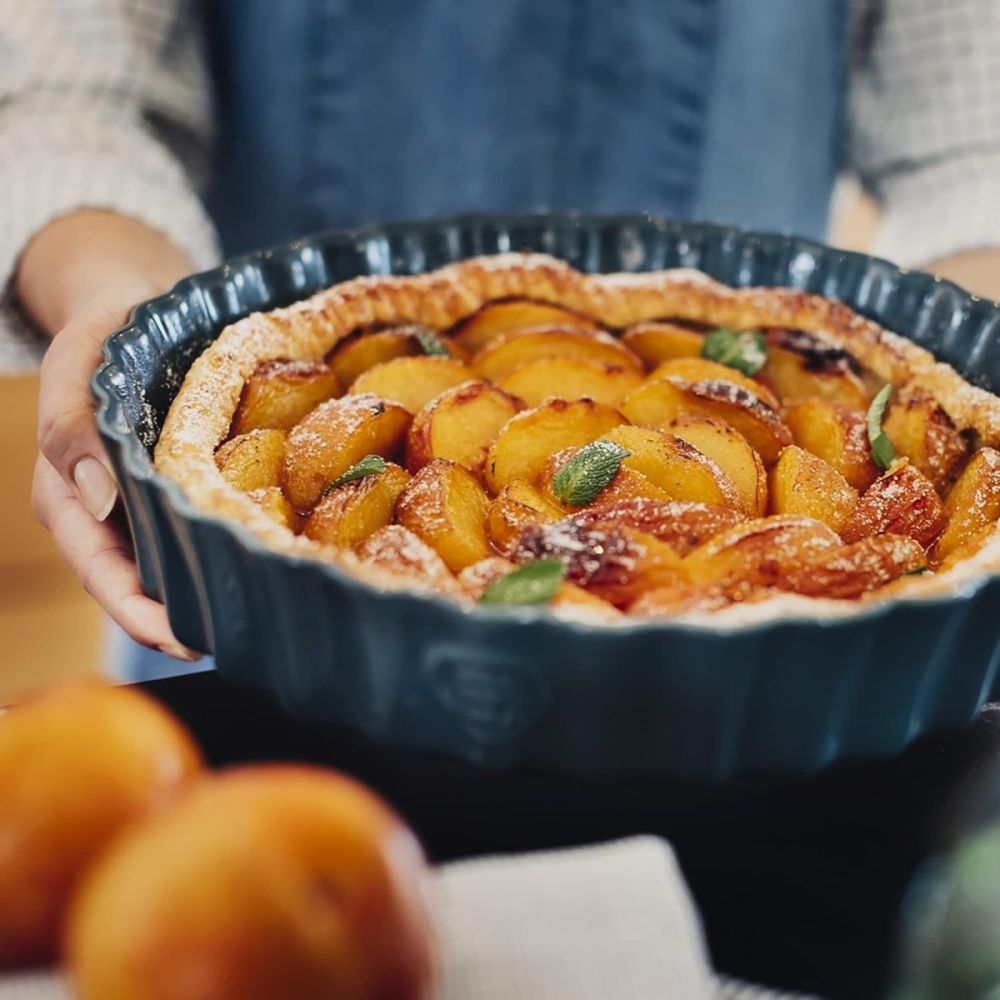 Emile Henry 12.6" Deep Tart Dish | Ocean